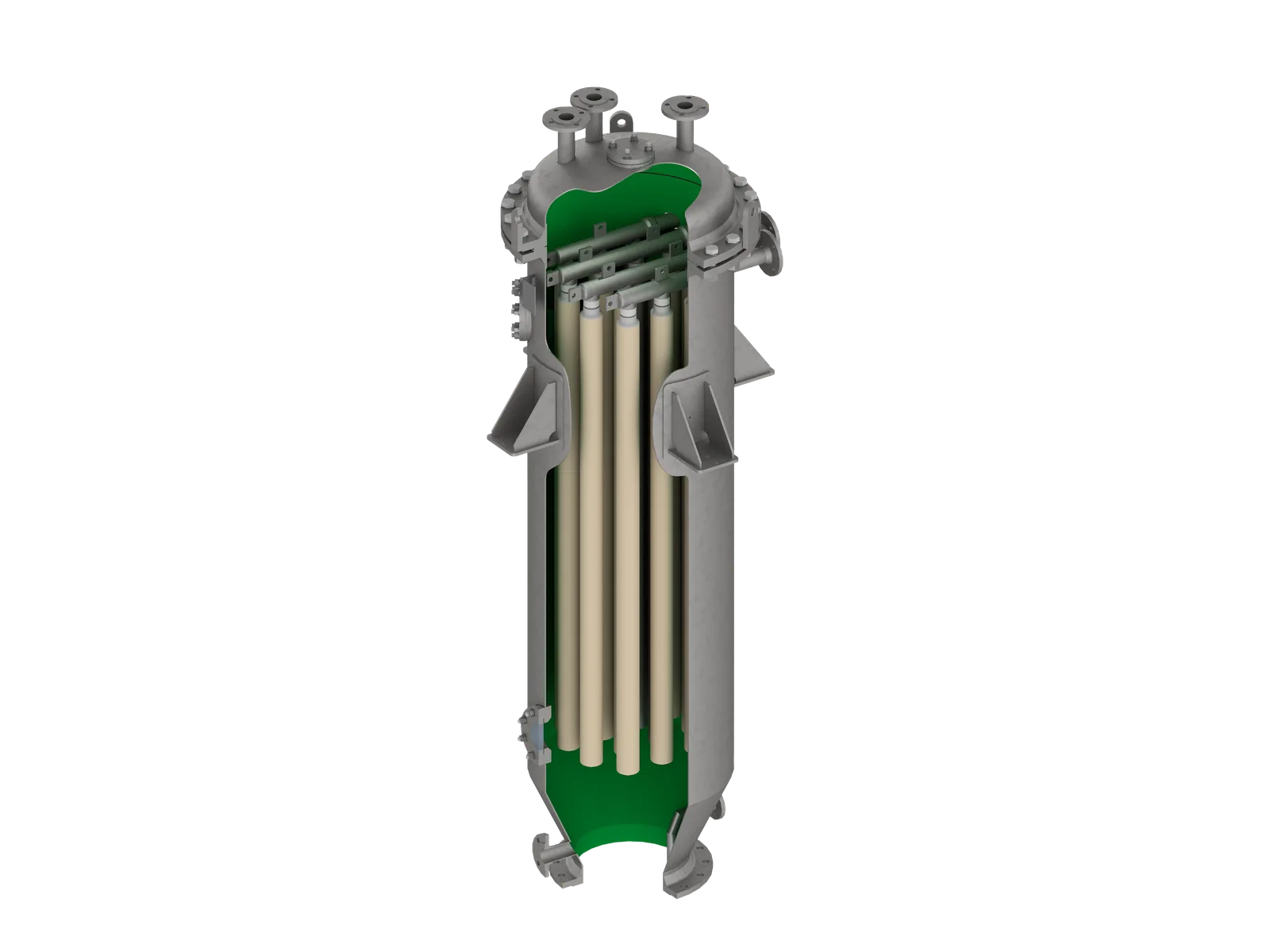 CakeFil candle for dry discharge configuration