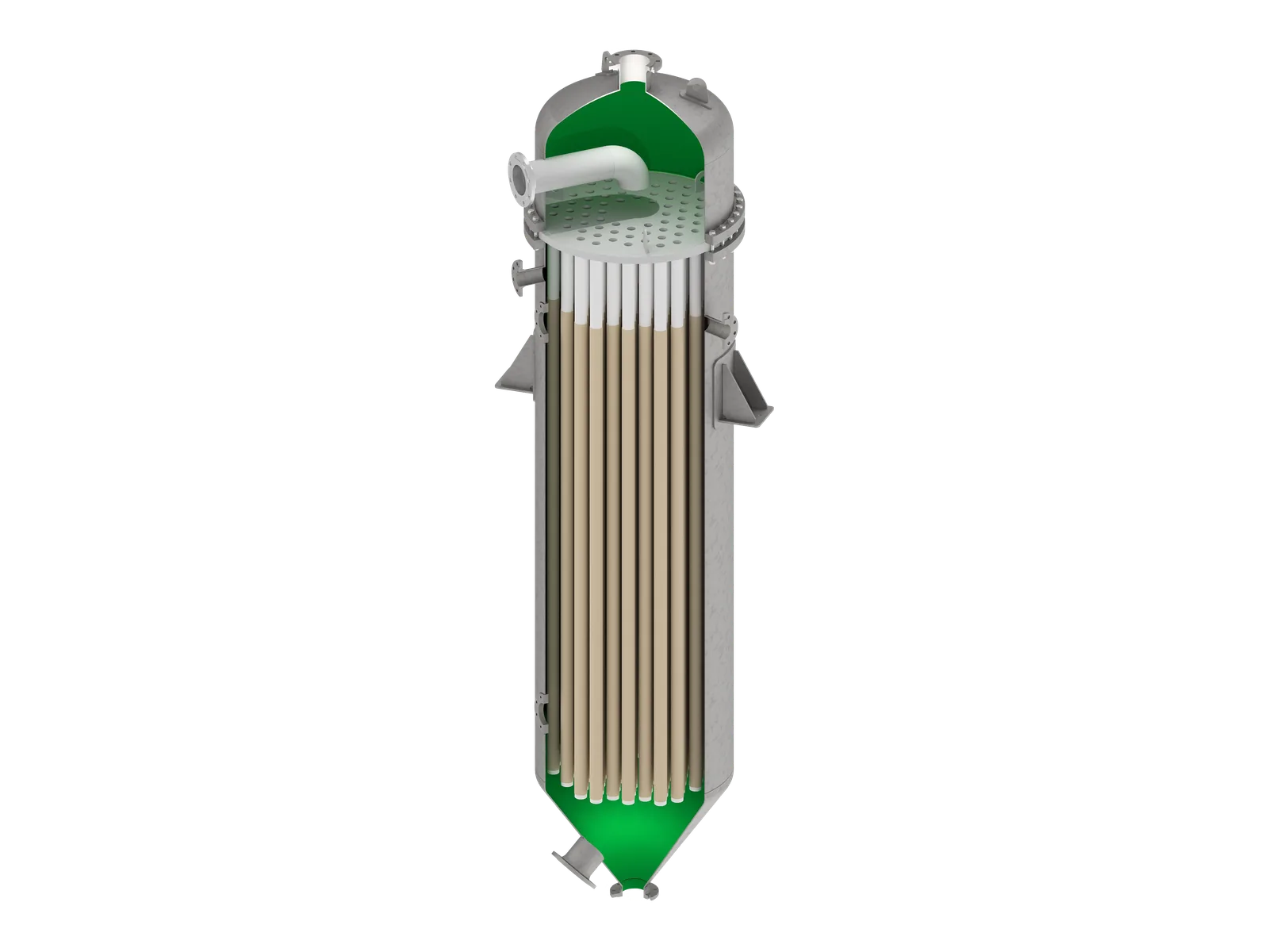 CakeFil candle for wet (slurry) discharge configuration