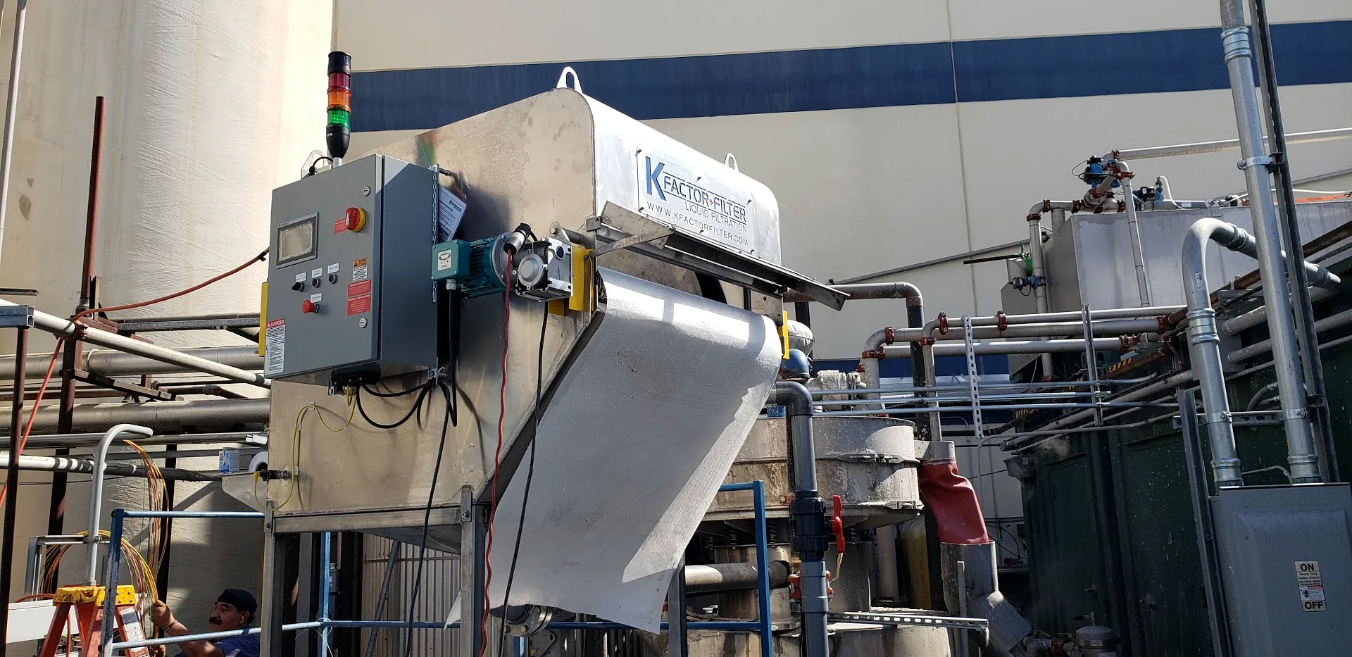 The K Factor Filter installed in a plant